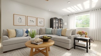 Transitional, Inspired Modern, California Cool Living Room by Havenly Interior Designer Shadnaz
