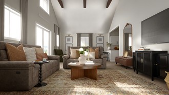 Transitional, Warm Transitional, Modern Cottage Living Room by Havenly Interior Designer Lilia