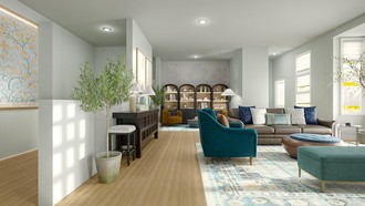 Contemporary, Eclectic, Transitional, Artful Eclectic Living Room by Havenly Interior Designer Lauren