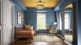 Midcentury Modern, Midcentury Scandi, Artful Eclectic Office by Havenly Interior Designer Lilia