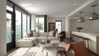 Contemporary, Modern, Bohemian, Rustic Living Room by Havenly Interior Designer Jean