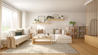 Bohemian, Midcentury Scandi Office by Havenly Interior Designer Hayley