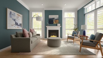 Organic Modern, Warm Transitional Reading Room by Havenly Interior Designer Josefina