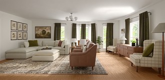 Modern, Traditional, Farmhouse, Rustic, Traditional Charm Living Room by Havenly Interior Designer Christina