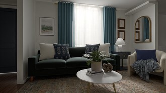 Organic Modern, Warm Transitional Living Room by Havenly Interior Designer Ariel