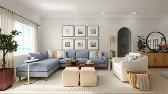 Modern, Coastal, Organic Modern Living Room by Havenly Interior Designer Shadnaz