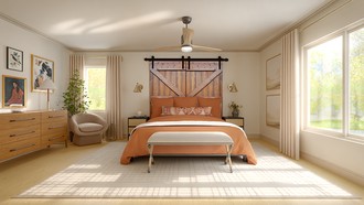 Warm Transitional Bedroom by Havenly Interior Designer Brooke