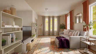 Eclectic, Bohemian, Glam Living Room by Havenly Interior Designer Faith