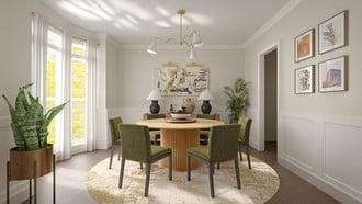 Transitional, Organic Modern Dining Room by Havenly Interior Designer Ivan