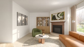 Transitional, Warm Transitional Living Room by Havenly Interior Designer Andrea