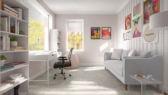 Modern Reading Room by Havenly Interior Designer Solongo