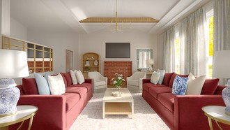 Contemporary, Classic, Transitional, Library, Classic Contemporary, Warm Transitional, Modern Cottage, Traditional Charm Living Room by Havenly Interior Designer Kristen