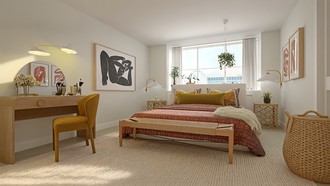 Contemporary, Modern, Bohemian Bedroom by Havenly Interior Designer Christine