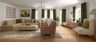 Modern, Traditional, Farmhouse, Rustic, Traditional Charm Living Room by Havenly Interior Designer Christina
