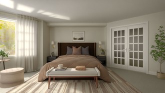 Warm Transitional Bedroom by Havenly Interior Designer Candida