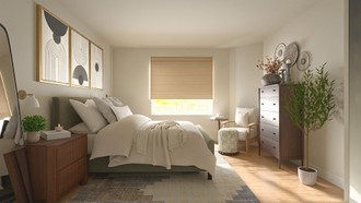 Warm Transitional Bedroom by Havenly Interior Designer Jessica