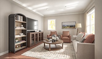 Organic Modern, Warm Transitional Living Room by Havenly Interior Designer Diego