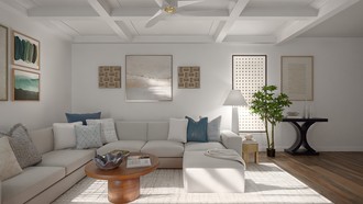 Contemporary, Modern, Bohemian, Minimal, Midcentury Scandi Living Room by Havenly Interior Designer Alexandria