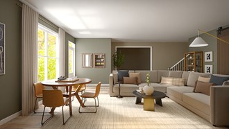 Contemporary, Warm Transitional Living Room by Havenly Interior Designer Estrellita