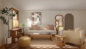 Midcentury Modern, Midcentury Scandi, Organic Modern Living Room by Havenly Interior Designer Daniela