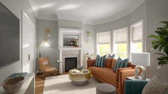 Modern, Eclectic, Artful Eclectic Living Room by Havenly Interior Designer Sloan