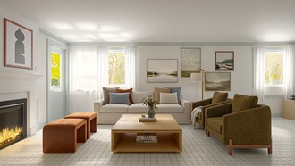 Transitional Living Room by Havenly Interior Designer Paula