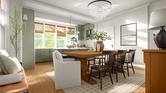 Farmhouse, Warm Transitional, Modern Cottage Dining Room by Havenly Interior Designer Stephanie