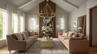 Warm Transitional, New Classic, Modern Cottage, Traditional Charm Living Room by Havenly Interior Designer Maria