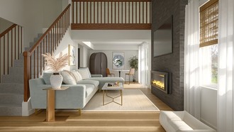 Glam, Contemporary Luxe, Warm Transitional, Artful Eclectic Living Room by Havenly Interior Designer Alexandria