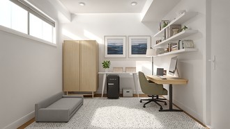 Modern, Transitional, Midcentury Modern, Scandinavian Office by Havenly Interior Designer Zehra