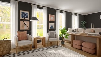 Bohemian, Midcentury Modern Living Room by Havenly Interior Designer Agustina