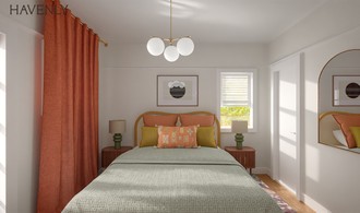 Midcentury Modern Bedroom by Havenly Interior Designer Ciria