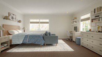 Warm Transitional Bedroom by Havenly Interior Designer Erlita