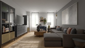 Contemporary Luxe Living Room by Havenly Interior Designer Ceci