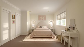 Warm Transitional Bedroom by Havenly Interior Designer Erlita