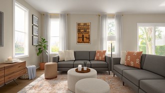 Transitional, Midcentury Modern, Midcentury Scandi Living Room by Havenly Interior Designer Camila