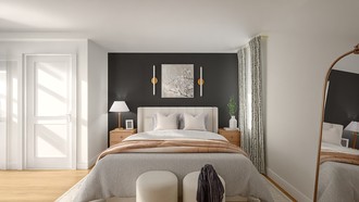 Transitional, Organic Modern, Warm Transitional Bedroom by Havenly Interior Designer Camila