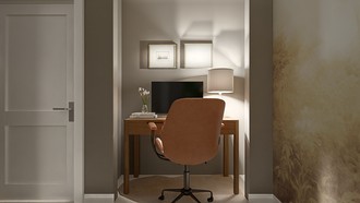 Modern, Transitional, Library, Vintage Office by Havenly Interior Designer Elie