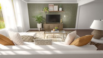 Modern, Organic Modern, Warm Transitional Living Room by Havenly Interior Designer Sara