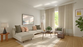 Midcentury Scandi Living Room by Havenly Interior Designer Candida