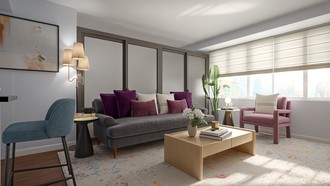 Parisian Modern, Midcentury Scandi, Modern Cottage Living Room by Havenly Interior Designer Jinkal