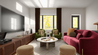 Eclectic, Inspired Modern, Artful Eclectic Living Room by Havenly Interior Designer Lilia