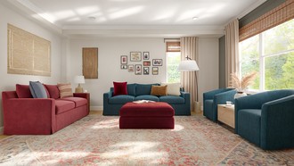 Bohemian, Transitional Living Room by Havenly Interior Designer Solongo