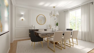 Modern, Transitional Dining Room by Havenly Interior Designer Solongo