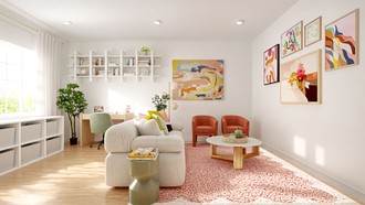 Eclectic, Scandinavian, Midcentury Scandi, Artful Eclectic Living Room by Havenly Interior Designer Montserrat