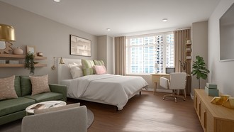 Contemporary, Eclectic Bedroom by Havenly Interior Designer Jessica