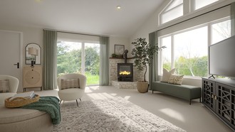 Warm Transitional, New Classic Living Room by Havenly Interior Designer Ariel