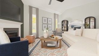 Transitional, Classic Contemporary Living Room by Havenly Interior Designer Lilia