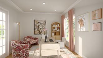 Modern Cottage Office by Havenly Interior Designer Silver