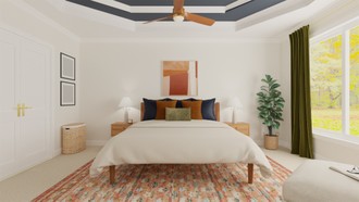 Eclectic, Bohemian, Midcentury Modern Bedroom by Havenly Interior Designer Lilia